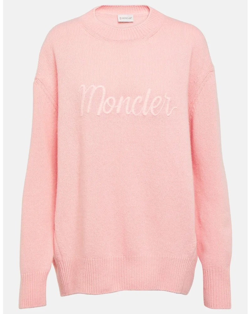 Moncler Felpa in lana e cashmere Rosa