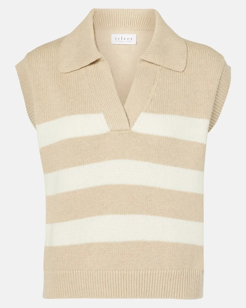 Velvet Pullover senza maniche Mariette Beige