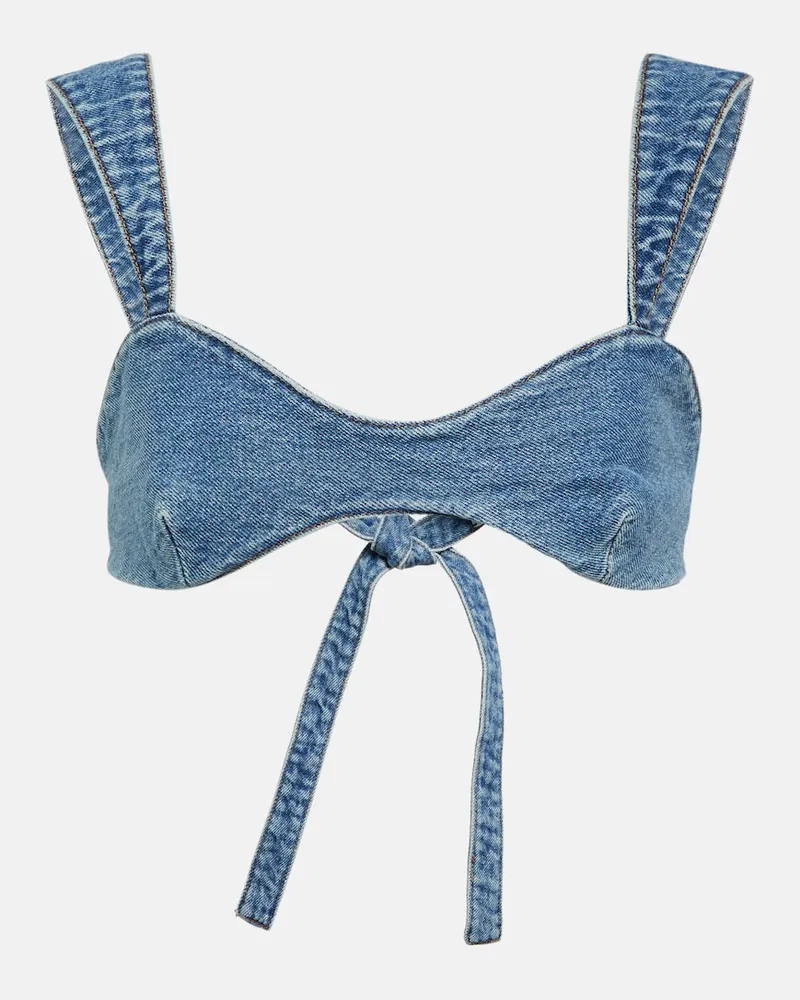 Magda Butrym Bralette di jeans Blu
