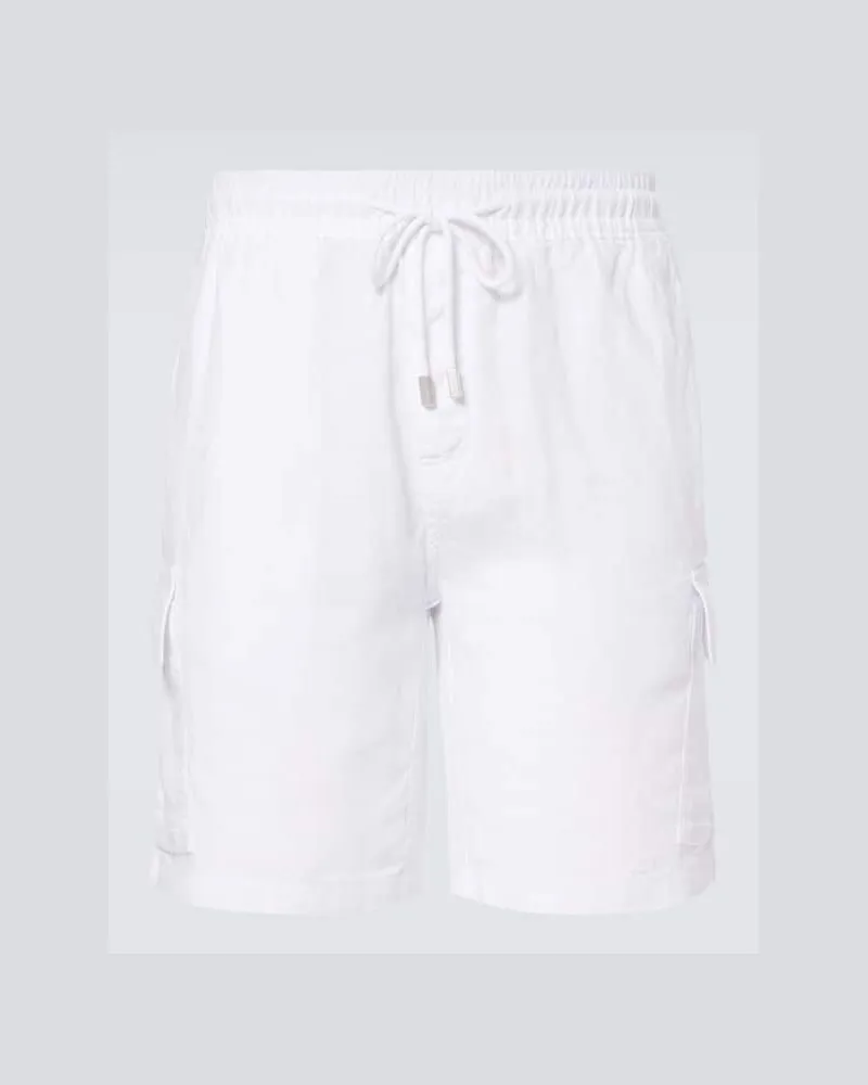 Vilebrequin Shorts Baie in lino Bianco
