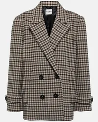 Miu Miu Blazer in lana vergine pied-de-poule Multicolore