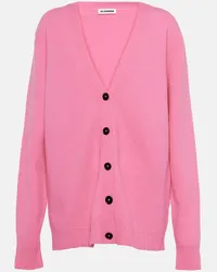 Jil Sander Cardigan in lana Rosa