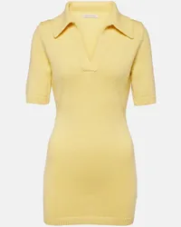 EMILIA WICKSTEAD Top Dory in lana a coste Giallo