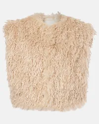 Isabel Marant Gilet Florana in shearling sintetico Bianco