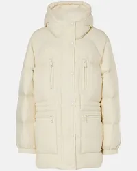 Yves Salomon Piumino con shearling Bianco