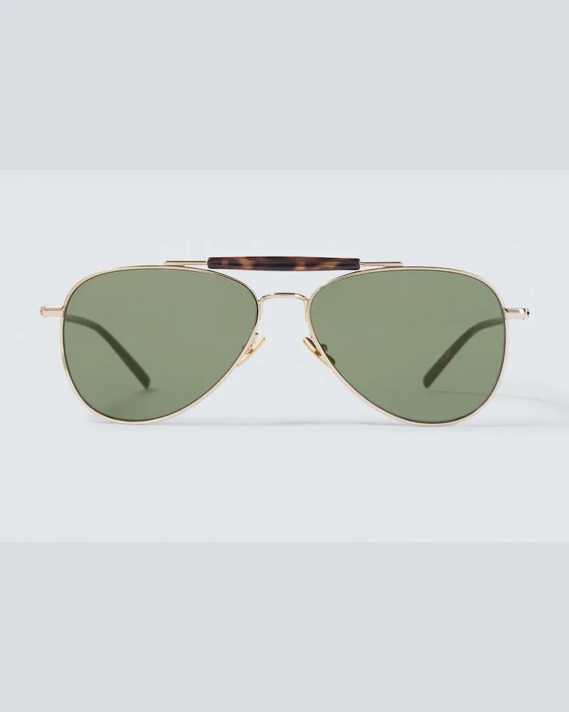 Saint Laurent Occhiali da sole aviator SL Logo Oro