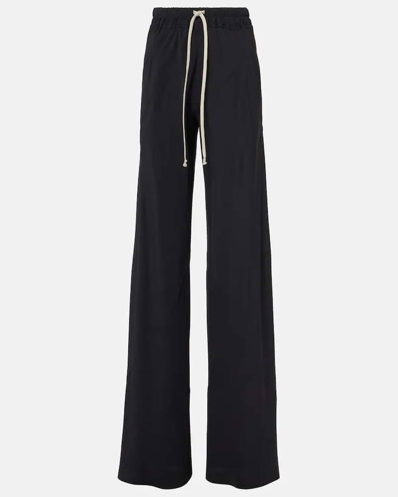 Rick Owens Pantaloni regular Dietrich Drawstring in cady di crÃªpe Nero