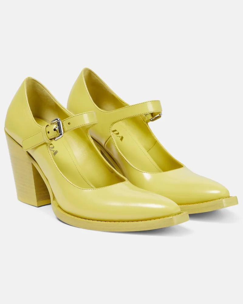 Prada Pumps Cedro in pelle Marrone