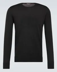 Loro Piana Top in lana vergine Nero