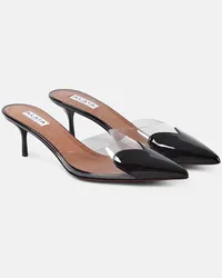 Alaïa Alaïa Mules Le Cœur in pelle e PU Nero