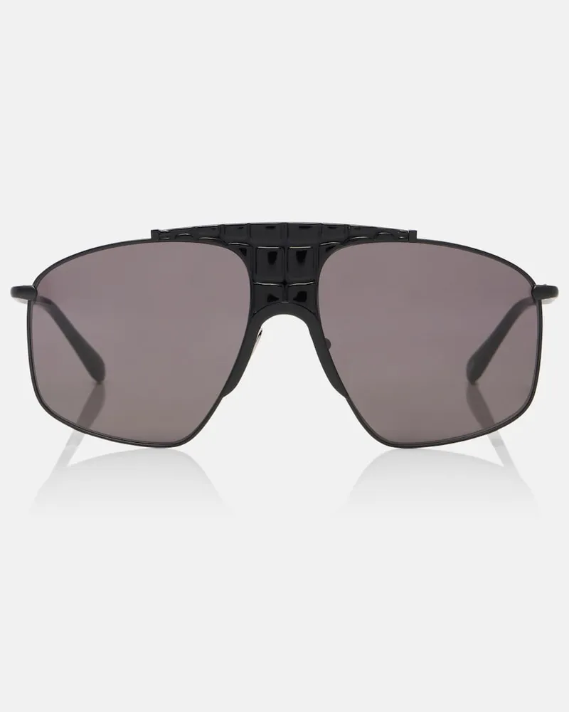 Alaïa AlaÃ¯a Occhiali da sole aviator con logo Nero