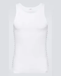 Valentino Garavani Tank top in misto cotone Bianco