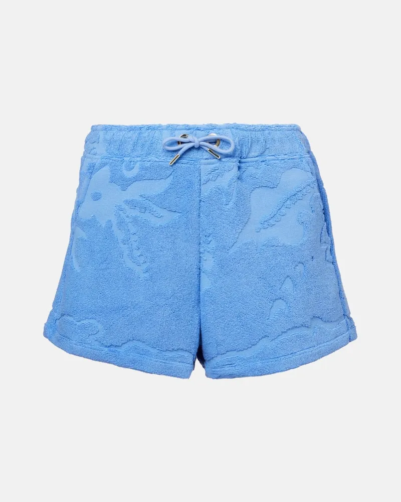 Dorothee Schumacher Shorts Cosy Towelling in spugna Blu