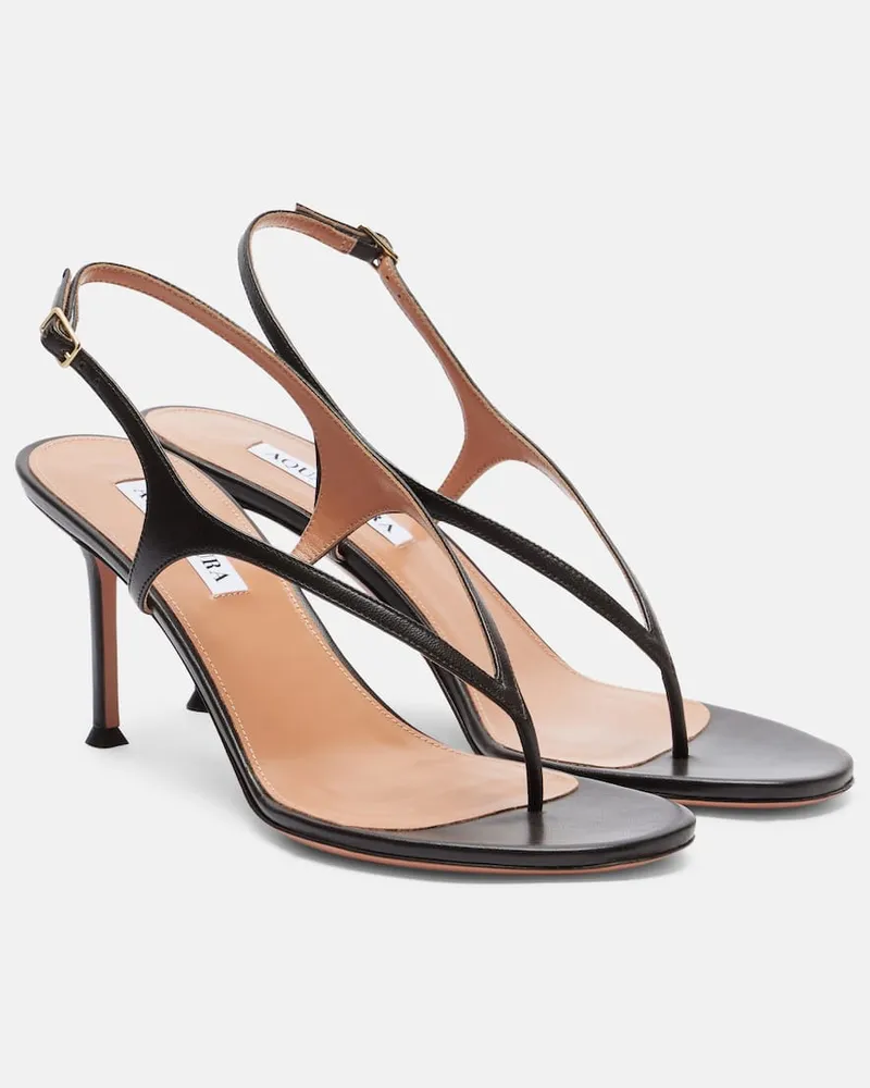 Aquazzura Sandali infradito Bikini in pelle Marrone