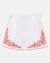 ALEMAIS Alémais Shorts Hearts in cotone Bianco