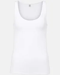 Totême Tank top in jersey a coste Bianco