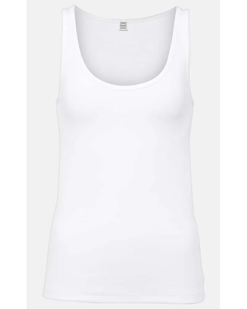 Totême Tank top in jersey a coste Bianco