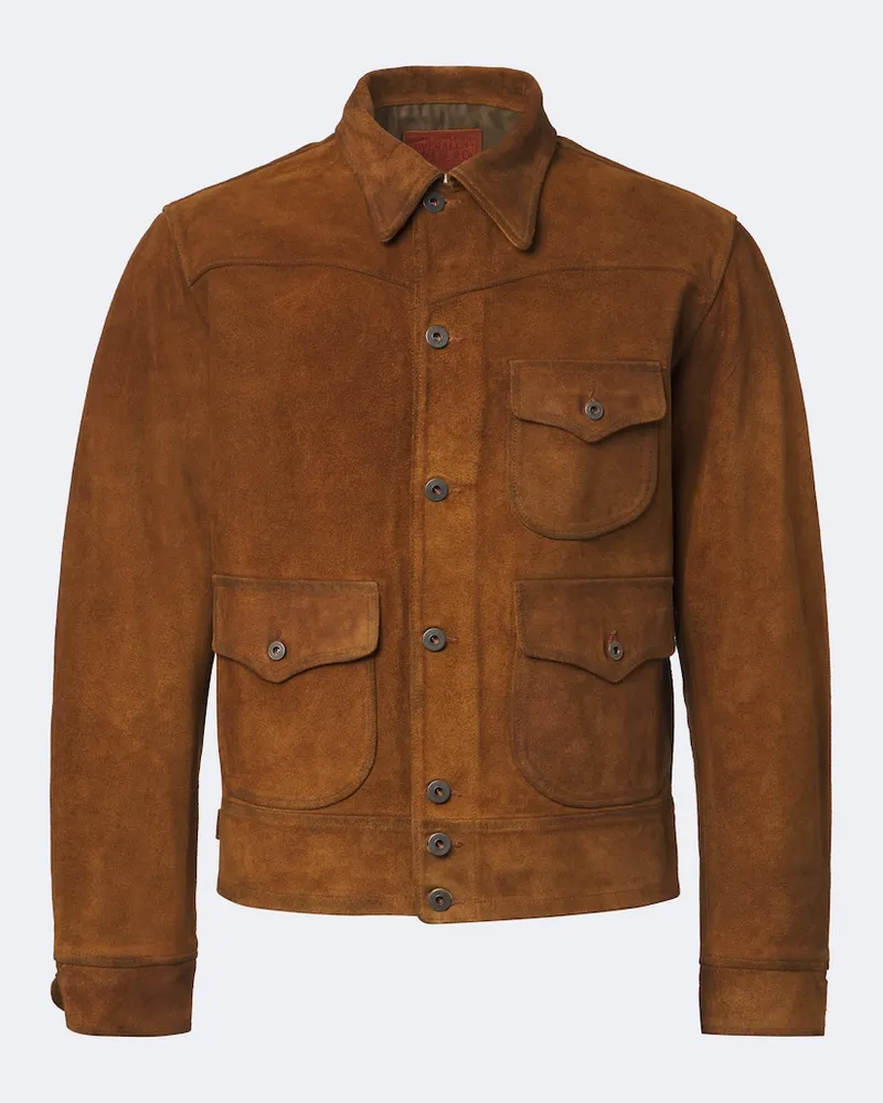 RRL Giacca Alston in suede Marrone