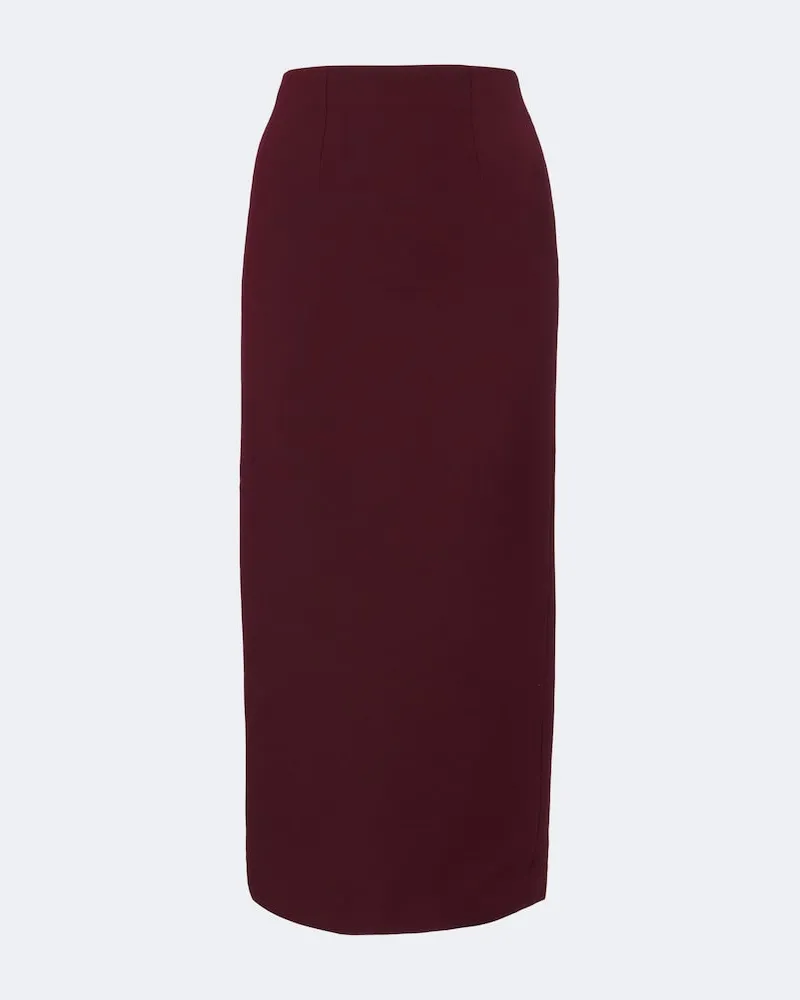Roland Mouret Gonna a tubino in crêpe Borgogna