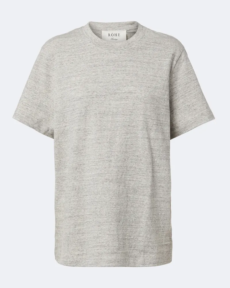 Róhe Róhe T-shirt in jersey di cotone mouliné Grigio