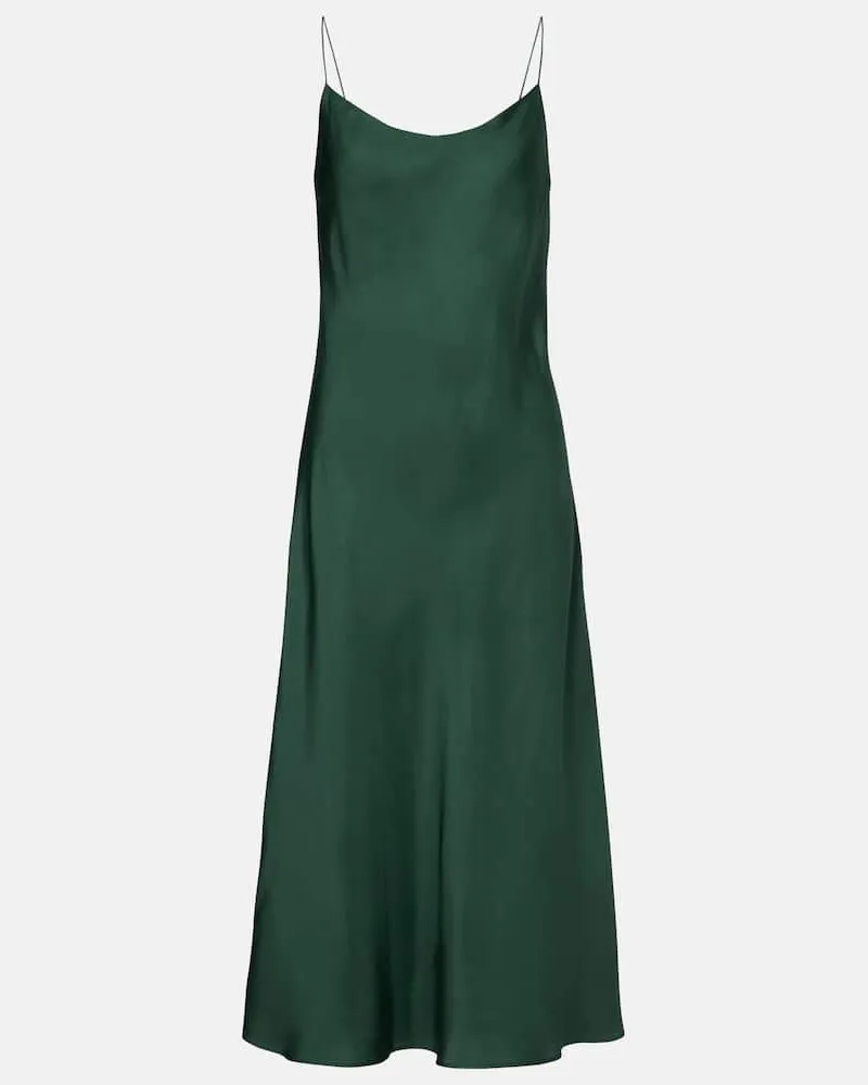 ASCENO Sottoveste Lille in twill di seta Verde