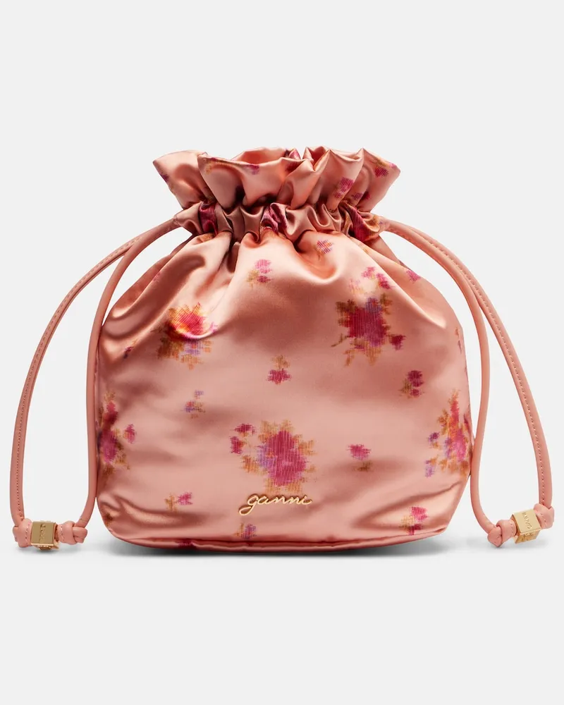 Ganni Bustina con stampa floreale Rosa