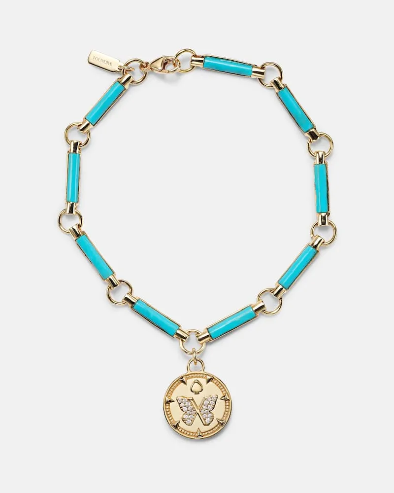 FOUNDRAE Bracciale Reverie Element in oro 18kt con turchesi e diamanti Oro