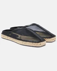 Totême Espadrillas in mesh con pelle Nero