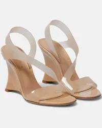 Gianvito Rossi Sandali con zeppa in PVC Marrone