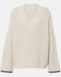 Brunello Cucinelli Pullover in cotone Beige