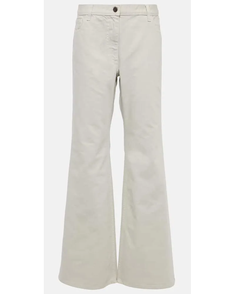 Magda Butrym Jeans flared a vita alta Bianco