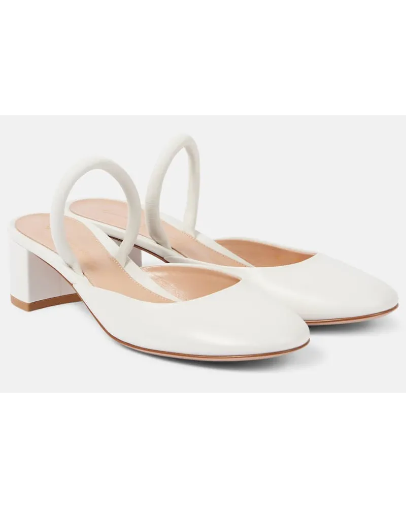 Gianvito Rossi Mules Tivoli 45 in pelle Bianco