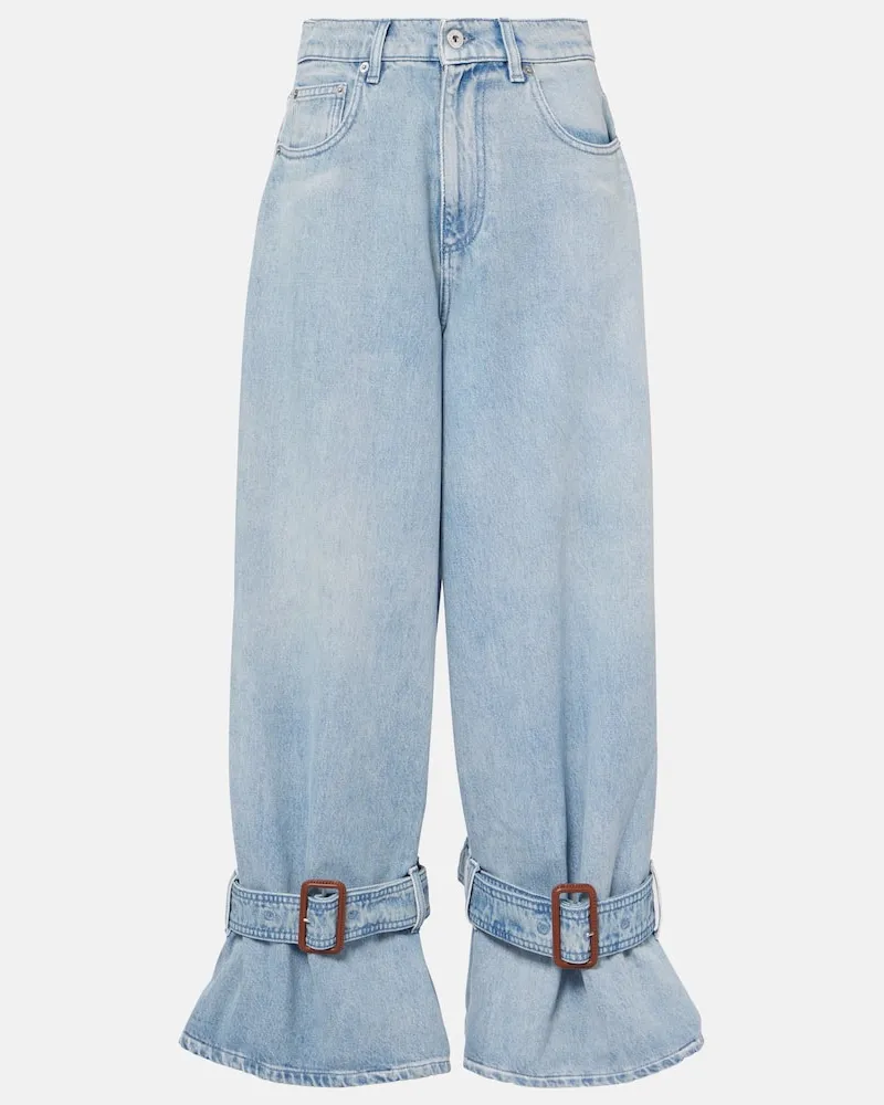 J.W.Anderson Jeans a gamba larga e vita media Blu