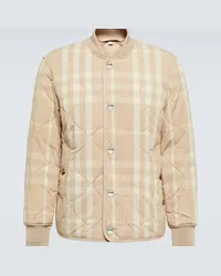 Burberry Bomber trapuntato a quadri Beige