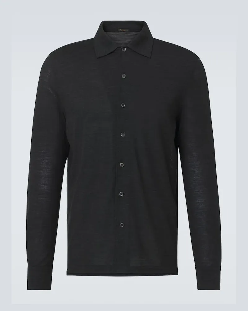 Rubinacci Camicia in lana Grigio