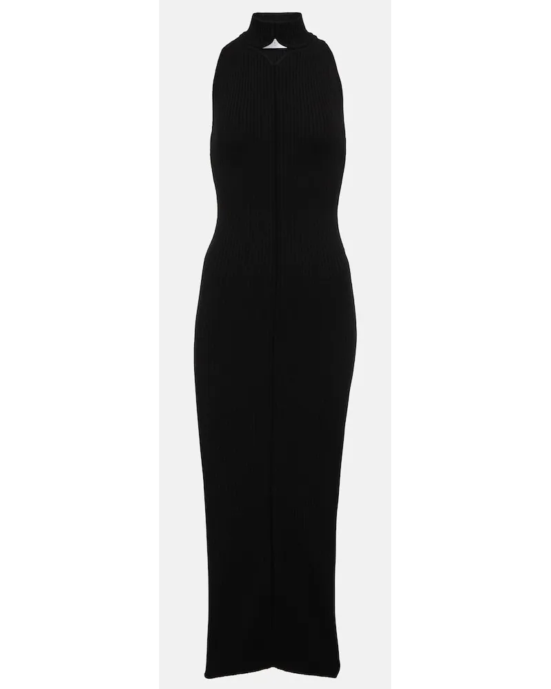 Courrèges CourrÃ¨ges Abito midi in maglia a coste Nero