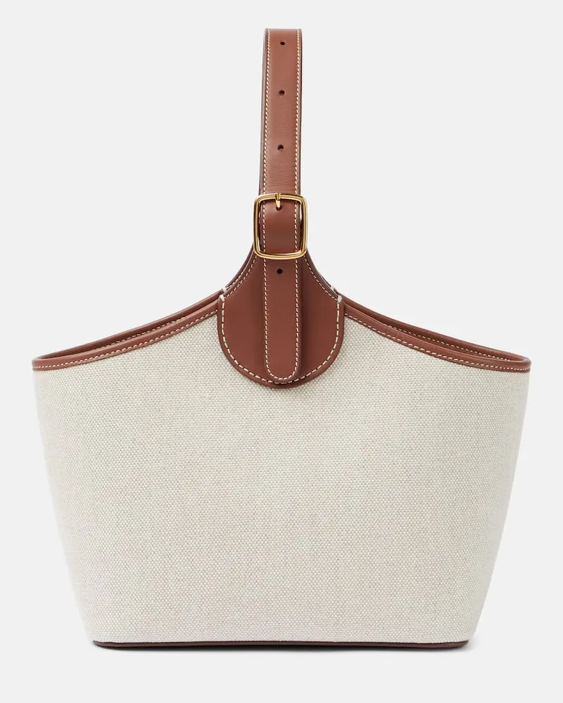 Loro Piana Borsa Bobbin in canvas Bianco