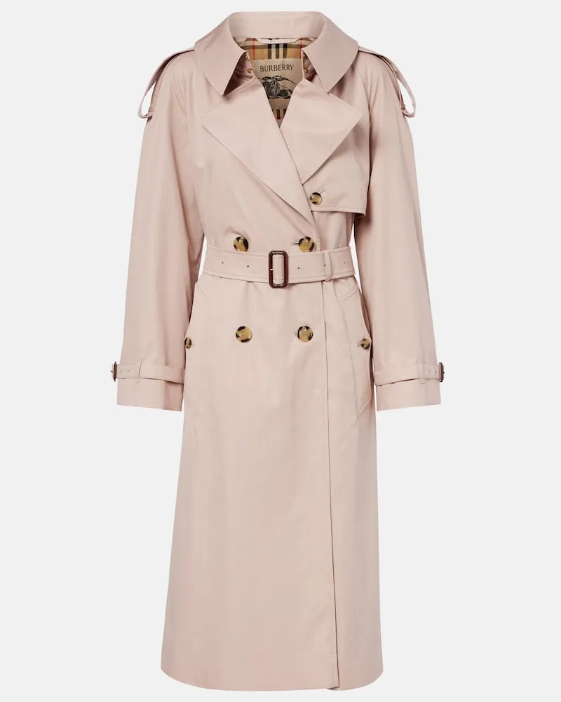 Burberry Trench Fitzrovia in gabardine di cotone Rosa