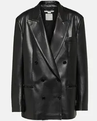 Stella McCartney Blazer doppiopetto in similpelle Nero