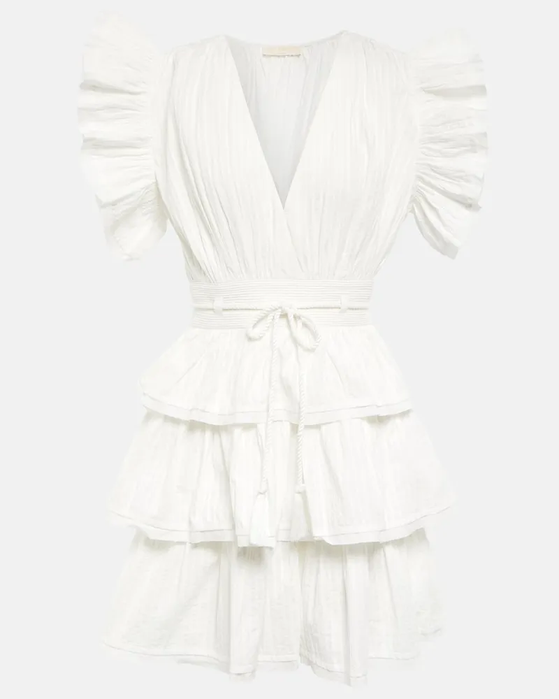 Ulla Johnson Miniabito Camilla in popeline di cotone Bianco