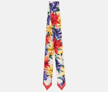 Etro Sciarpa in twill di seta con stampa Multicolore