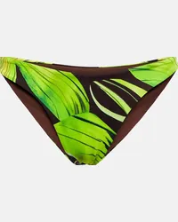 Louisa Ballou Slip bikini Scoop con stampa Multicolore