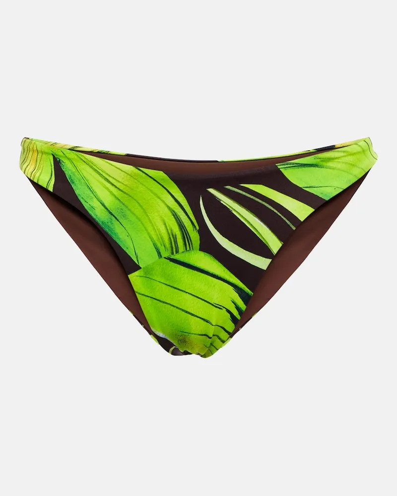 Louisa Ballou Slip bikini Scoop con stampa Multicolore