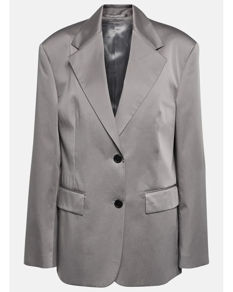 Prada Blazer monopetto in cotone Grigio