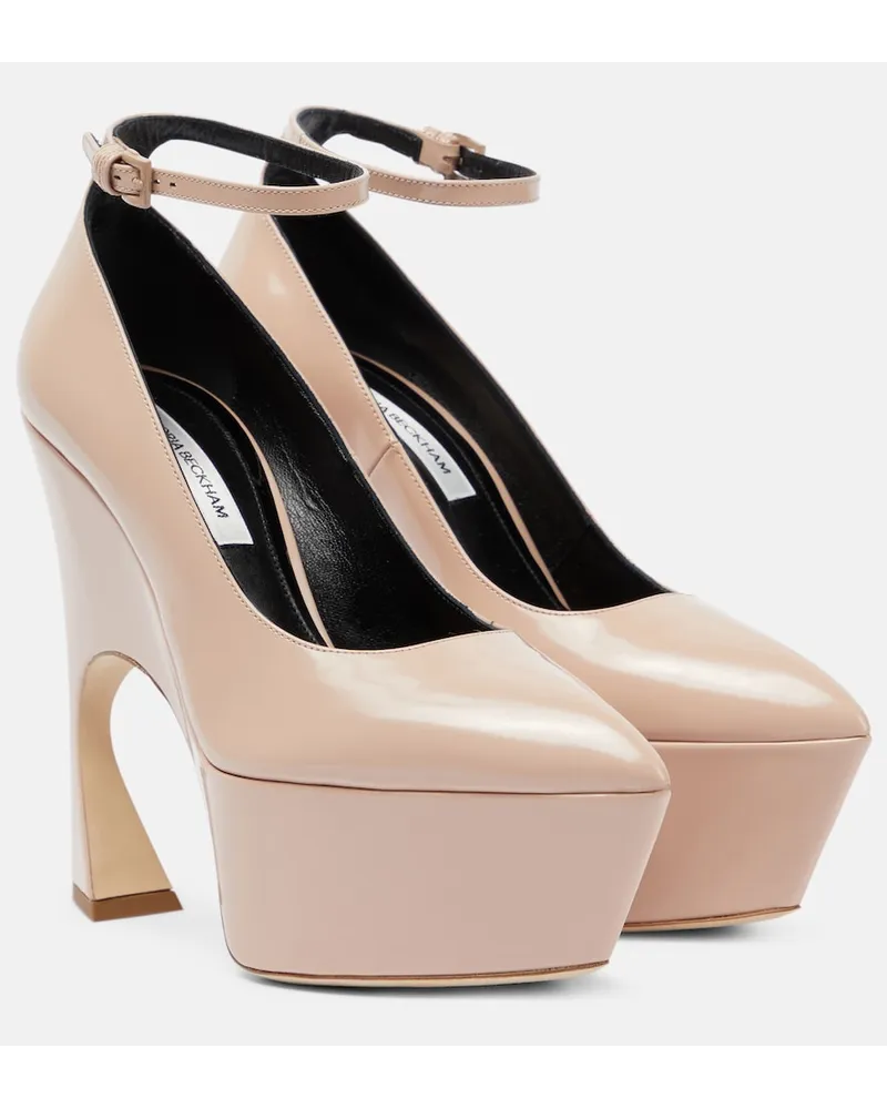 Victoria Beckham Pumps in pelle con plateau Rosa