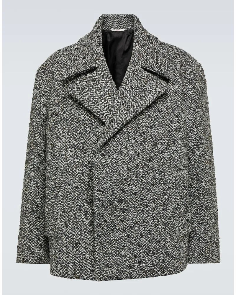 Valentino Garavani Giacca in bouclÃ© con borchie Grigio