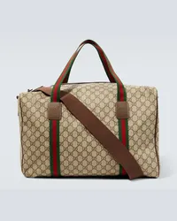 Gucci Borsa da viaggio Large in canvas GG Beige