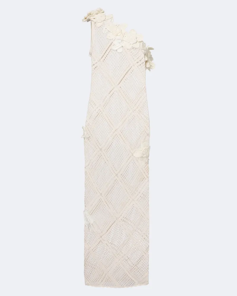 J.W.Anderson Abito lungo in crochet di cotone Bianco