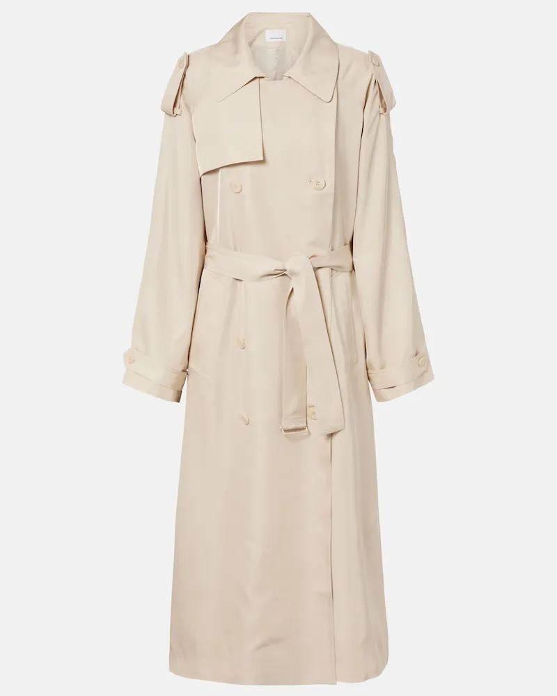 FRANKIE Shop Trench Veyron in twill oversize Bianco
