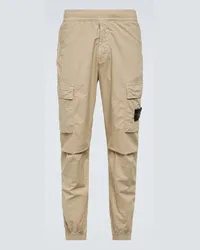 Stone Island Pantaloni cargo Compass in misto cotone Beige